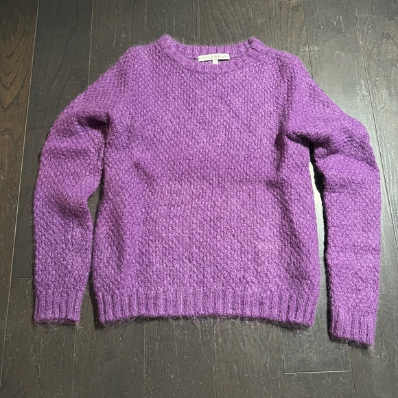 & Other Stories Purple Mohair Wool Blend Knit Crewneck Sweater Cozy SMALL - Picture 1 of 7